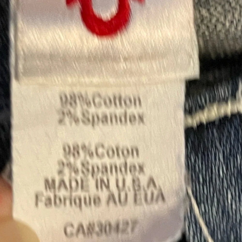True Religion Joey Flare Leg White Stitch Jeans Size 27 - Picture 8 of 11